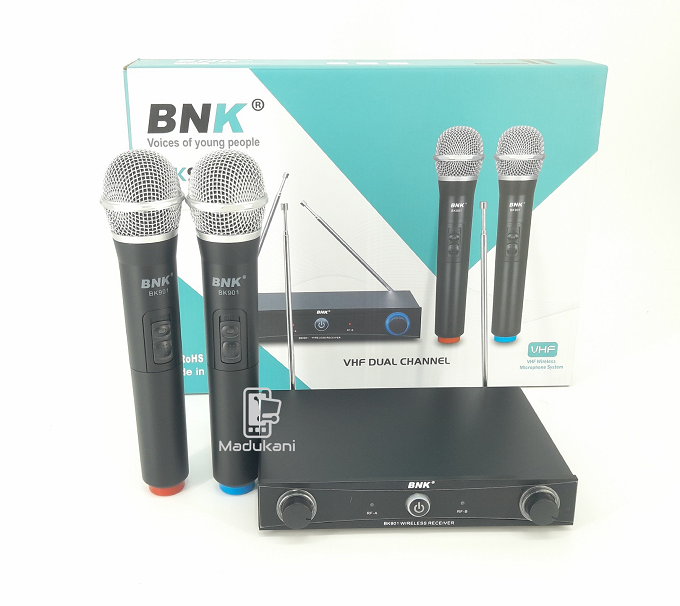 BNK 901 VHF Dual Channel Wireless Microphone System